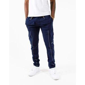 EPTM. Men's Cargo Piping Track Pant - Navy/Orange XXL